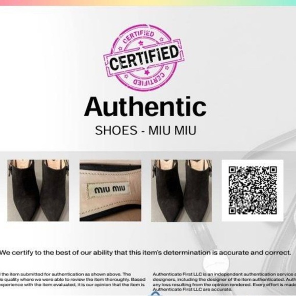 Miu Miu Black Slingback Ankle Bootie Mules Pointed Toe Size 36.5 - Picture 11 of 11